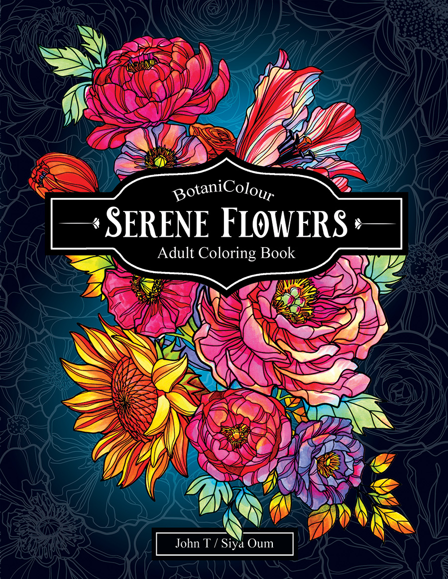 Flower Adult Coloring Book